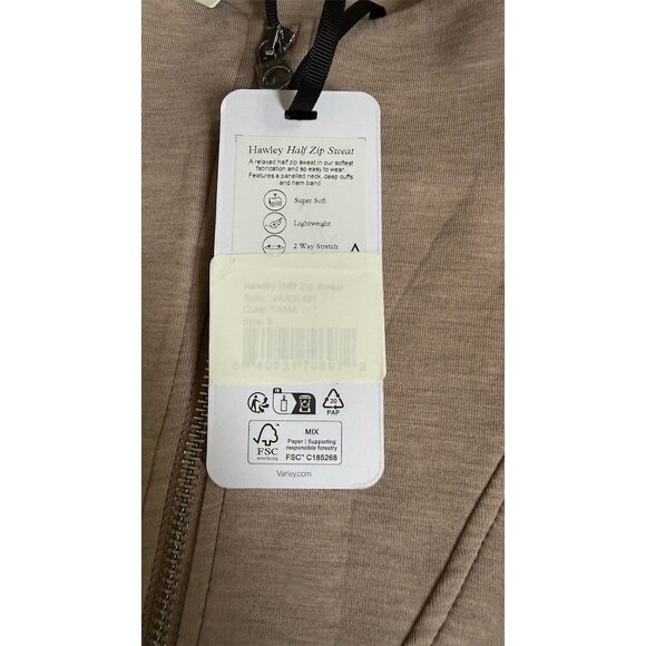 NWT Varley Hawley Half Zip Pullover Sweatshirt Womens Size S Taupe Athleisure - Picture 8 of 16